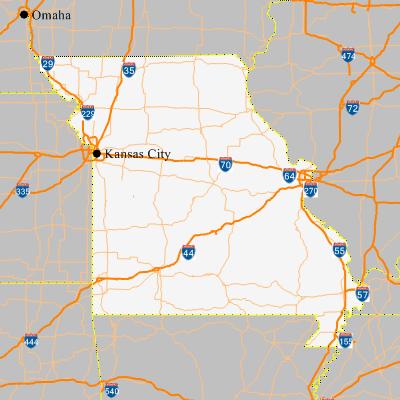 State Of Missouri Map Zoom